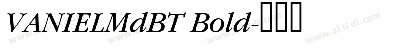 VANIELMdBT Bold字体转换